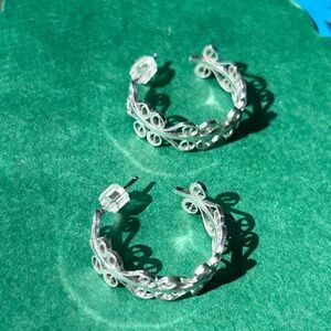 Elegant Silver Hoop Earrings